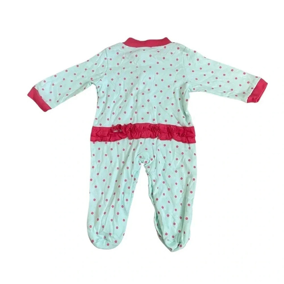 Set of 3 Footsie Pajamas for 0-3M - Lasy Bug - Stripes - Polka Dots - Cotton - Picture 11 of 13